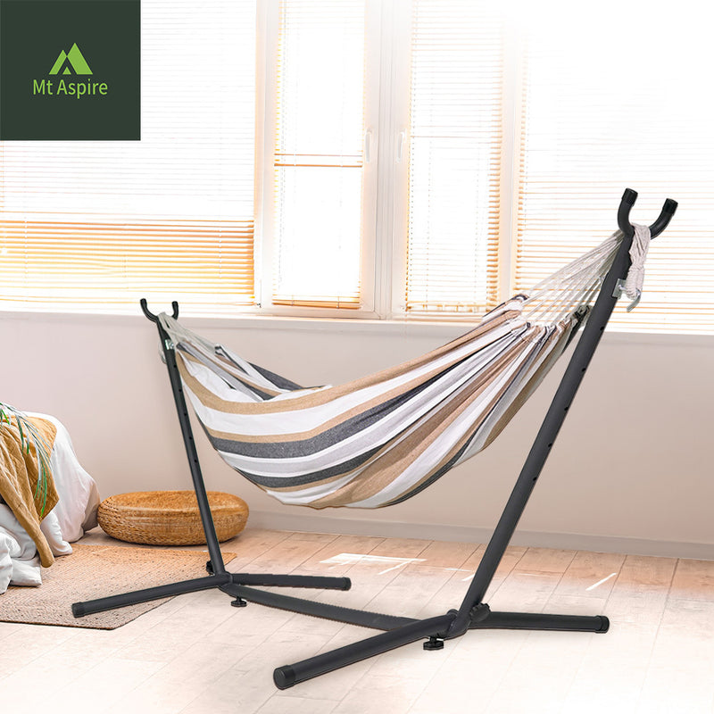 MT ASPIRE Hanging Hammock Bed with Stand Outdoor Swing Hammocks