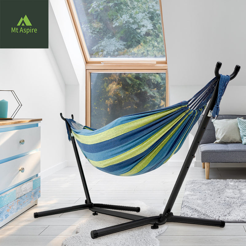 MT ASPIRE Hanging Hammock Bed with Stand Outdoor Swing Hammocks