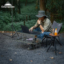 Campingmoon Ultralight Foldable Table Set of 2 BBQ Camping Furniture Folding Rack Aluminium Khaki