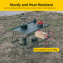 Campingmoon Ultralight Foldable Table Set of 2 BBQ Camping Furniture Folding Rack Aluminium Khaki