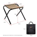 Campingmoon Folding Camping Chair Set of 2 Outdoor Fishing Ultralight Portable Stool F35-2 - Grey