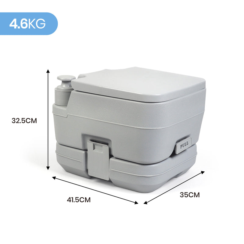 Mt Aspire 10L Portable Toilet Flushable Outdoor Camping Potty Bucket Caravan Travel Boating