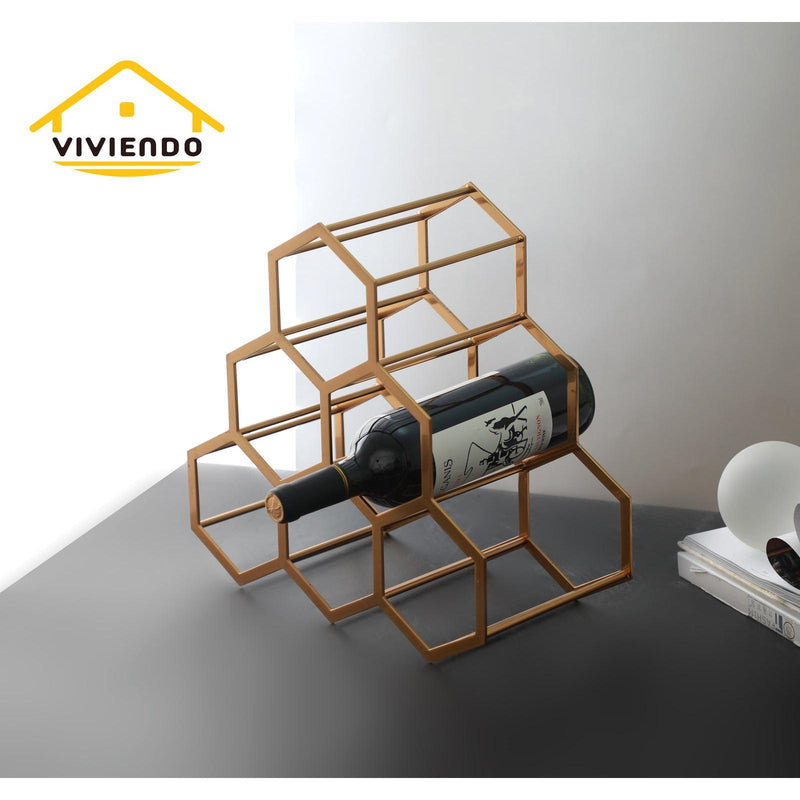 Viviendo Bronze Wine Rack Bottle Storage Home Decor Table Display