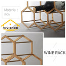 Viviendo Bronze Wine Rack Bottle Storage Home Decor Table Display