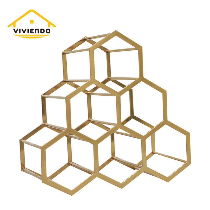 Viviendo Bronze Wine Rack Bottle Storage Home Decor Table Display