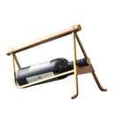 Single Wine Bottle Presentation Rack in Bronze with Golden Finish
