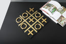 Premium Tic Tac Toe Noughts and Crosses board - Gold & White