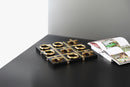 Premium Tic Tac Toe Noughts and Crosses board - Gold & White