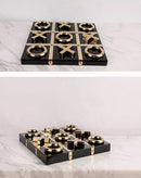 Premium Tic Tac Toe Noughts and Crosses board - Gold & White