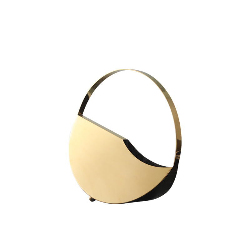 Golden Circle Designer Flower Vase in Stainless Steel Art Decorative desktop LARGE+SMALL