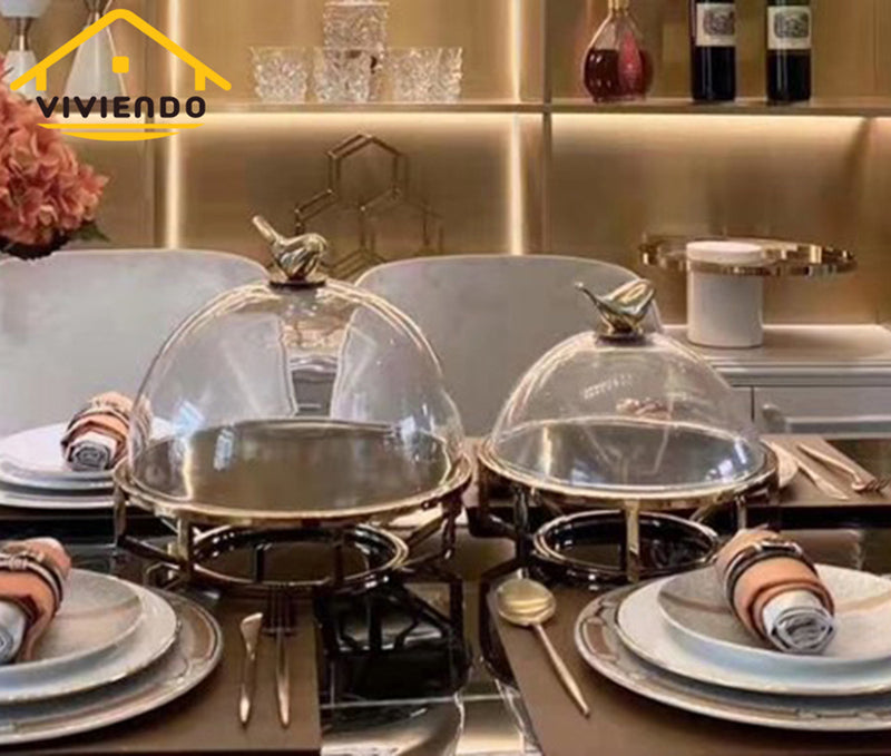 Decorative Display Stand, Desert Cake and Pastry Stand Wedding Table Centrepiece in Stainless Steel - Small