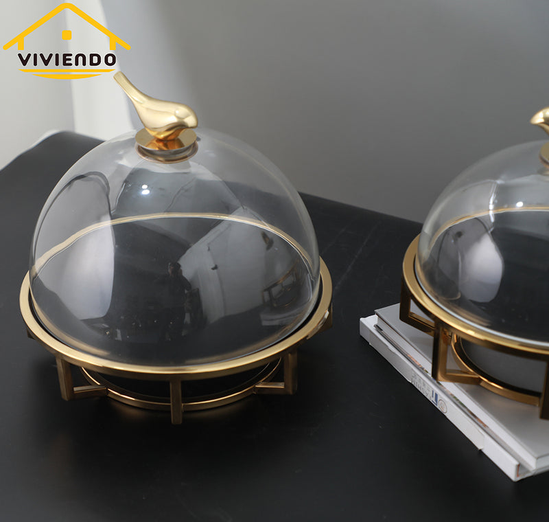 Decorative Display Stand, Desert Cake and Pastry Stand Wedding Table Centrepiece in Stainless Steel - Small