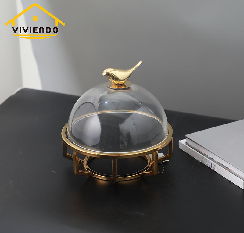 Decorative Display Stand, Desert Cake and Pastry Stand Wedding Table Centrepiece in Stainless Steel - Small