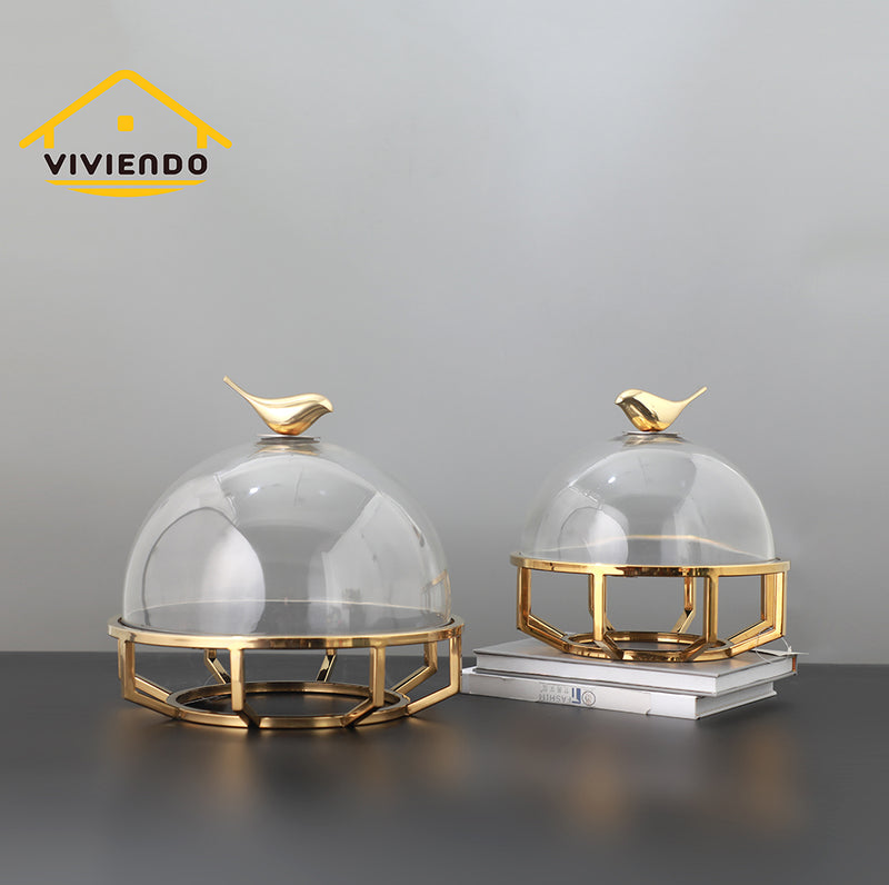 Decorative Display Stand, Desert Cake and Pastry Stand Wedding Table Centrepiece in Stainless Steel - Small