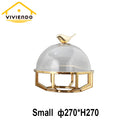 Decorative Display Stand, Desert Cake and Pastry Stand Wedding Table Centrepiece in Stainless Steel - Small