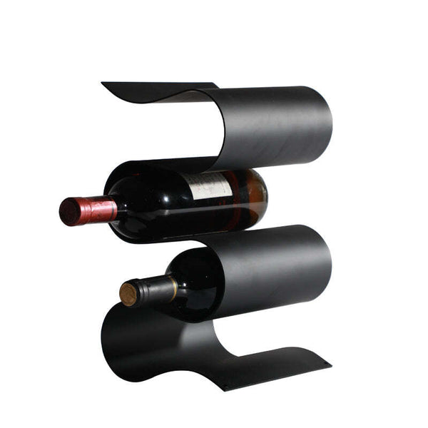 Viviendo Wave Wine Rack Art Sculpture and Bottle storage Holder in Iron