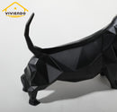 Viviendo Resin Pixel Dog Abstract Art Sculpture Canine figurine sculpture - Black & Gold