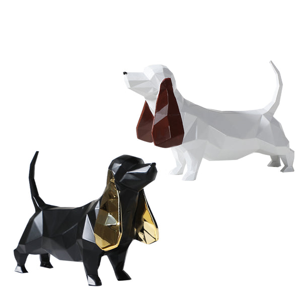 Viviendo Resin Pixel Dog Abstract Art Sculpture Canine figurine sculpture