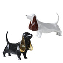 Viviendo Resin Pixel Dog Abstract Art Sculpture Canine figurine sculpture - White and Brown