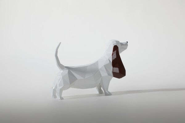 Viviendo Resin Pixel Dog Abstract Art Sculpture Canine figurine sculpture
