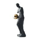 Viviendo Statue of Venus Art Sculpture with Golden Globe in Resin & Stainless Steel - Regular