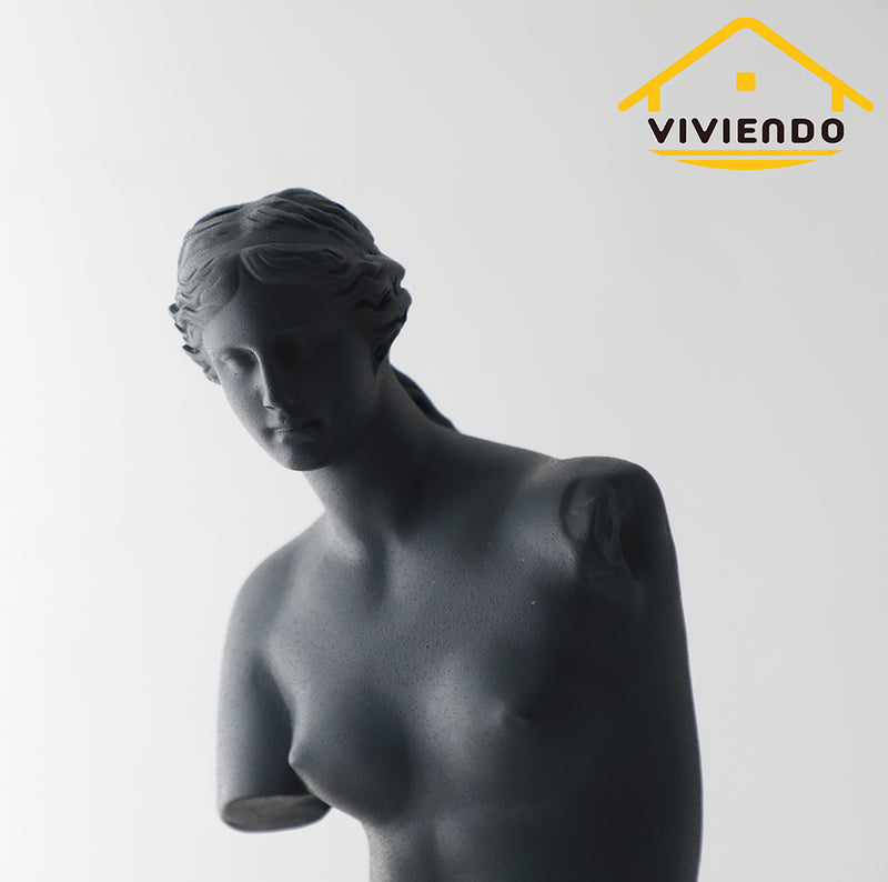 Viviendo Statue of Venus Art Sculpture with Golden Globe in Resin & Stainless Steel