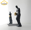 Viviendo Statue of Venus Art Sculpture with Golden Globe in Resin & Stainless Steel
