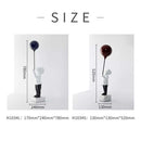 Viviendo Child With Balloon Statue Ornament in Marble Stone, Resin & Stainless Steel - Blue & White