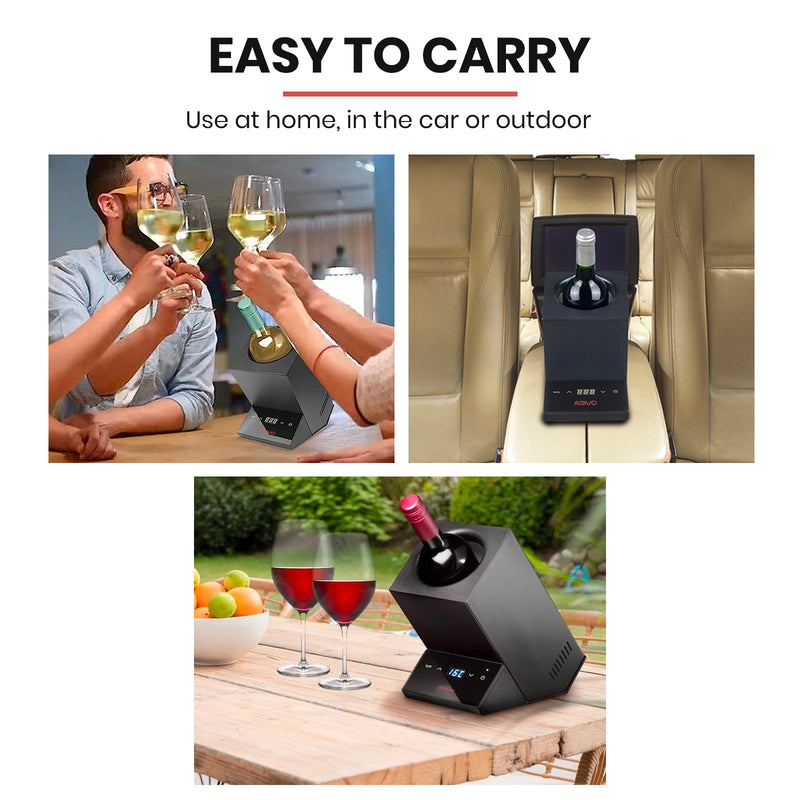 ADIVO Wine Chiller Cooler Electric, Wine Chillers Bucket Storage for 750ml Square