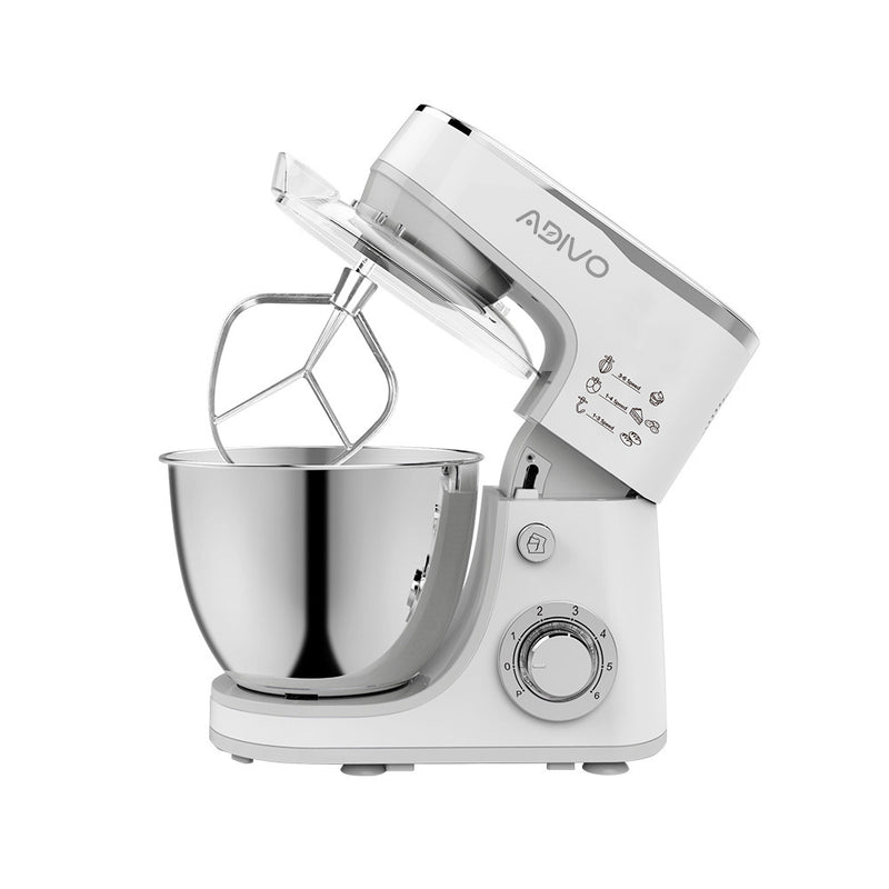 ADIVO 1300W Electric Stand Mixer 6 Speed 5L Kitchen Mixing Machine Whisk Cake Bowl