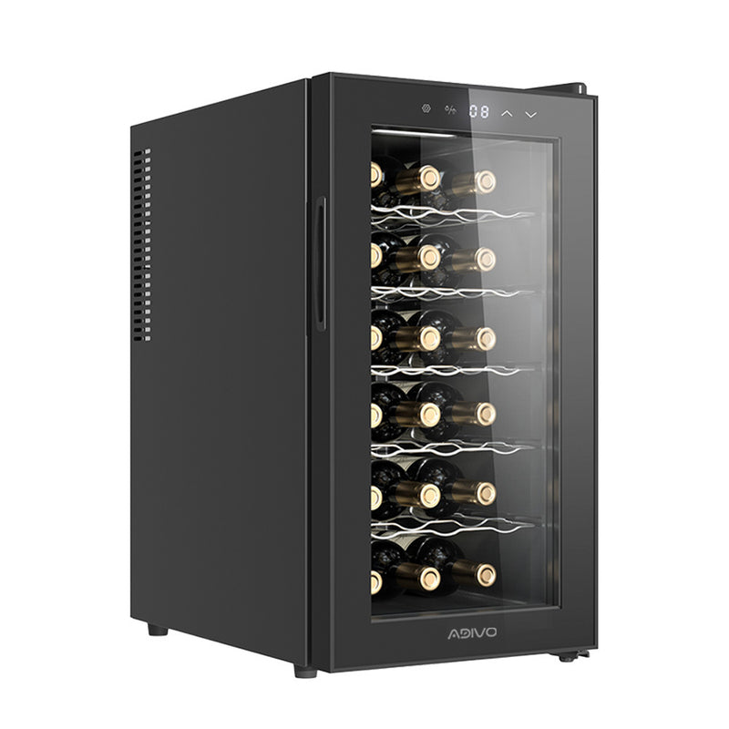 ADIVO Wine Cooler Fridge Compressor Cellar Chiller Temperature Control 18 Bottles