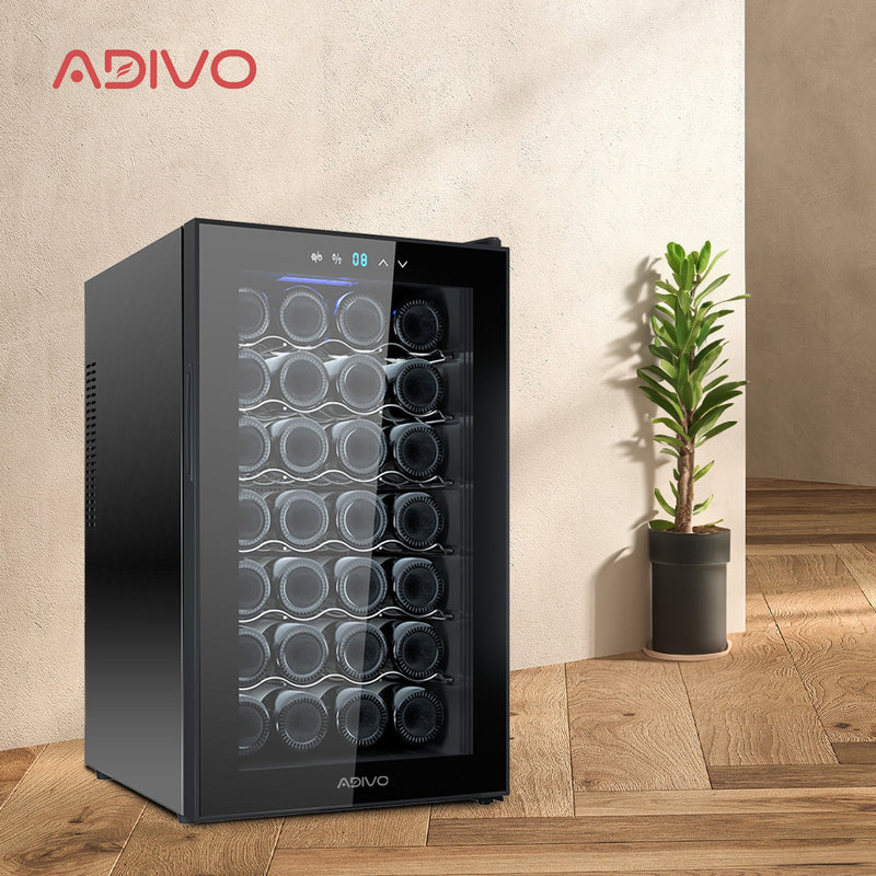 ADIVO Wine Cooler Fridge Compressor Cellar Chiller Temperature Control 28 Bottles