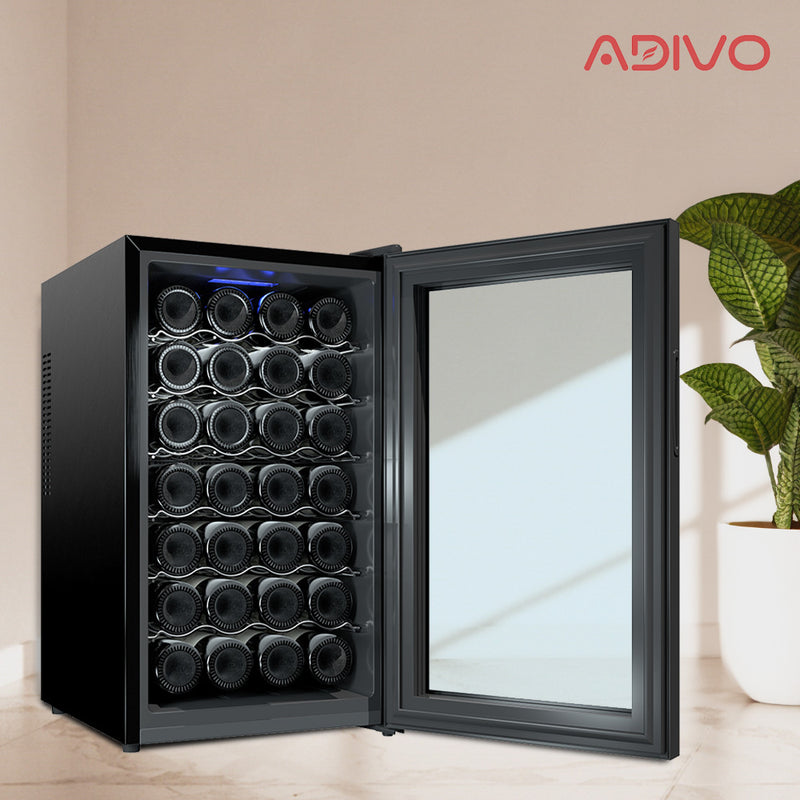 ADIVO Wine Cooler Fridge Compressor Cellar Chiller Temperature Control 28 Bottles