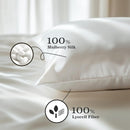 Faunna Luxury 100% Pure 6A Grade Mulberry Silk Pillowcase for Hair & Skin Care, 22 Momme Hypoallergenic Pillow Case Cover with Zipper
