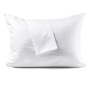 FAUNNA 600TC 100% Cotton Pillow Protectors, Standard Size (20x26), 2 Pack, Oeko-TEX Certified, Hotel Grade Pillow Cover with Silent Zipper, Zip Up Pillow Cases, White