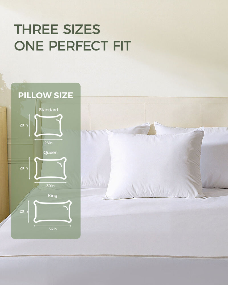 FAUNNA 100% Cotton Pillow Protectors, Bed Bug Proof, Hypoallergenic, Featuring Antimicrobial Product Protection for Enhanced Freshness, - Premium Breathable Zippered Protectors