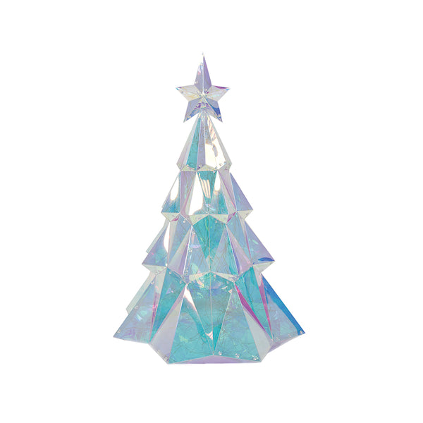 CarolCraft Iridescent LED Christmas Tree Holographic Glowing Light Display