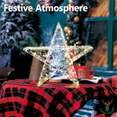 CarolCraft 55cm 3D LED Star Christmas Light Decoration Wire Mesh Warm White