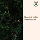 CarolCraft 2.1m Christmas Tree Snowy Fibre Optic Multicolour LED Lights Xmas Decorations