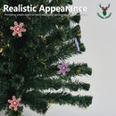 CarolCraft 2.1m Christmas Tree Snowy Fibre Optic Multicolour LED Lights Xmas Decorations