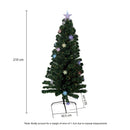 CarolCraft 2.1m Christmas Tree Snowy Fibre Optic Multicolour LED Lights Xmas Decorations