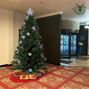 CarolCraft 2.1m Christmas Tree Snowy Fibre Optic Multicolour LED Lights Xmas Decorations