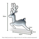 CarolCraft 50cm LED Infinity 3D Mirror Standing Reindeer with Base Christmas Light Decoration