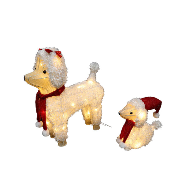 CarolCraft Christmas Lights 60 LED Fairy Light Dogs Outdoor Home Decorations 3D