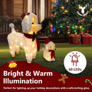 CarolCraft Christmas Lights 60 LED Fairy Light Dogs Outdoor Home Decorations 3D