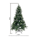 CarolCraft 180cm 6FT Christmas Tree- Xmas Decorations 696 Tips Green