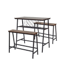 Viviendo Bench Seating Dining Table Bar Table Dining Set Industrial Style