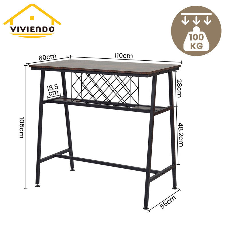 Viviendo Bench Seating Dining Table Bar Table Dining Set Industrial Style