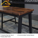 Viviendo Bench Seating Dining Table Bar Table Dining Set Industrial Style