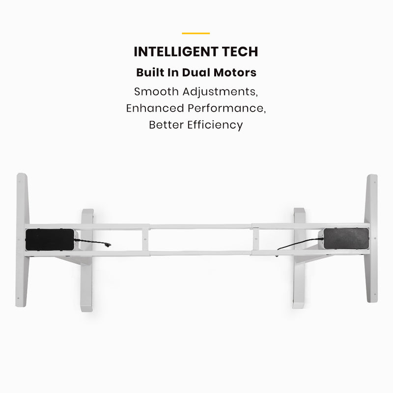 Viviendo Electric Standing Desk Dual Motorised Height Adjustable Sit Stand Workstation 1.2m Oak Colour - Black Base